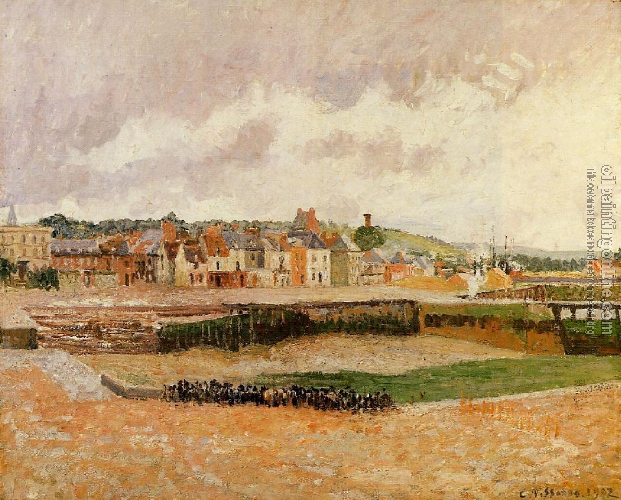 Pissarro, Camille - Afternoon, the Dunquesne Basin, Dieppe, Low Tide